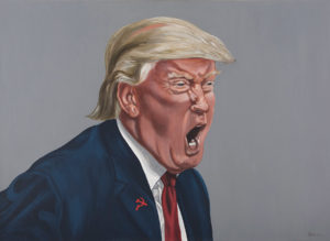 Trumped!, Donald Trump, oil on canvas, 32 x 44&quot;, 2017